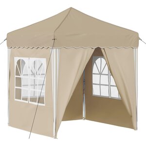 vidaXL Tente de fête pop-up 195 x 195 x 245 cm Crème Tissu Oxford