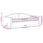 vidaXL Lit de jour avec matelas gris clair 90x190 cm velours