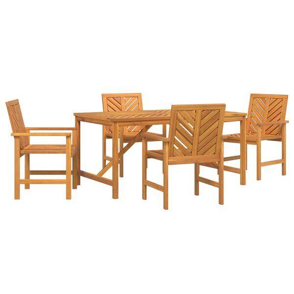 vidaXL Ensemble de salle à manger pour jardin 5 Pièces Marron