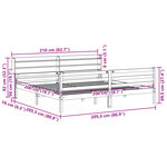 vidaXL Cadre de lit avec tête de lit sans matelas blanc 200x200 cm