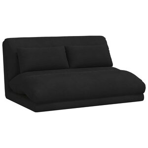 vidaXL Fauteuil de sol ajustable Noir Velours