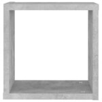 vidaXL Étagères cube murales 6 Pièces Gris béton 30x15x30 cm