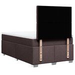 vidaXL Sommier à lattes de lit avec matelas Marron foncé 120x200 cm