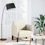 vidaXL Fauteuil avec accoudoirs crème 54 cm velours