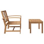 vidaXL Ensemble de canapé de jardin 2 Pièces Naturel Bois de teck solide
