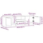 vidaXL Meuble TV chêne artisanal 140x35x40 cm bois d'ingénierie