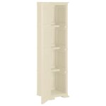 vidaXL Armoire plastique 40x43x164 cm design de bois blanc angora