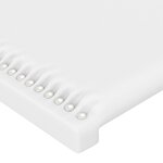 vidaXL Tête de lit blanche 100 x 5 x 118/128 cm similicuir