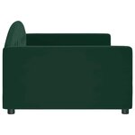 vidaXL Lit de repos sans matelas vert foncé 100x200 cm velours
