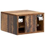 vidaXL Cabinet de chevet mural 2 Pièces Bois ancien 34 5 x 33 x 20 cm