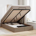 VidaXL Cadre de lit ottoman et matelas cappuccino 120x190cm similicuir