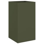 vidaXL Jardinière vert olive 42x38x75 cm acier