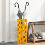 vidaXL Porte-parapluies Jaune moutarde Métal Moyen Élégant