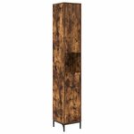 vidaXL Meuble de salle de bain haut Chêne fumé 31.5 x 33 x 190 cm