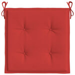 vidaXL Coussins de chaise de jardin lot de 2 rouge 50x50x4 cm