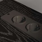 vidaXL Gabarit de bureau avec station de recharge avec roue Chêne noir