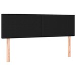 vidaXL Sommier à lattes de lit avec matelas LED Noir 140x190 cm Tissu