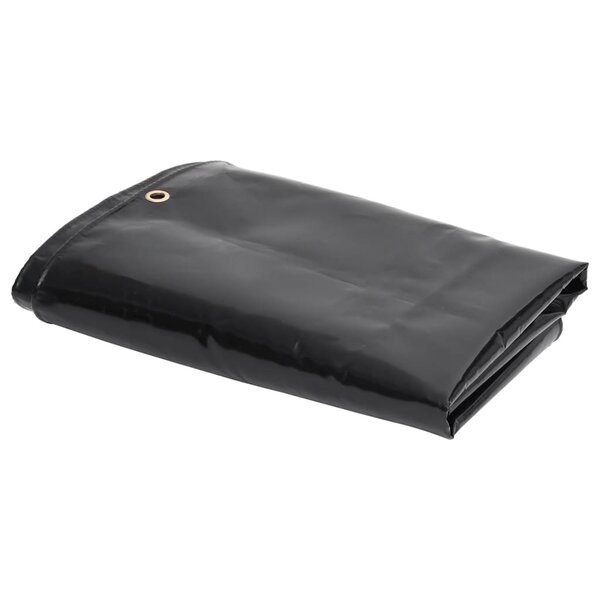 vidaXL Bâche de protection 650 g/m² 1 5x10 m Noir
