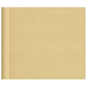 vidaXL Écran de balcon sable 90x1000 cm 100  polyester oxford