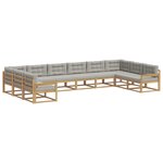 vidaXL Ensemble de canapés d'extérieur 10 pc Blanc et gris clair