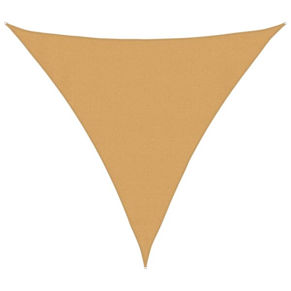 vidaXL Voile d'ombrage 160 g/m² triangulaire sable 3x3x3 m PEHD