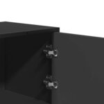 vidaXL Buffet haut noir 68x35x106 5 cm bois d'ingénierie et métal