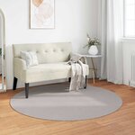 vidaXL Tapis de surface Rond HUARTE Crème Ø 120 CM Polyester