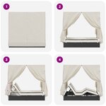 Chill out avec le transat double vidaXL avec toit et rideaux en poly rotin noir