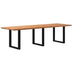 vidaXL Table à manger marron clair bois de chêne massif rectangulaire
