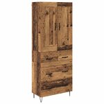 vidaXL Haut Armoire Bois Ancien 69 5 x 34 x 180 cm Bois d'ingénierie