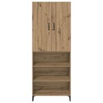 vidaXL Haut Armoire Montage mural Chêne artisanal 69 5 x 34 x 180 cm