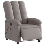 vidaXL Fauteuil de massage inclinable électrique Taupe Tissu
