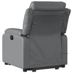 vidaXL Fauteuil inclinable de massage Gris Similicuir