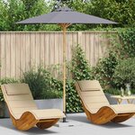 vidaXL Parasol de jardin Ø 217 x 230 cm Bambou Rond Gris foncé