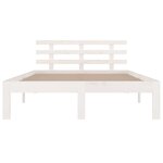 vidaXL Cadre de lit Blanc Bois massif 180x200 cm Super King