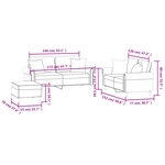 vidaXL Ensemble de canapés 3 Pièces avec coussins bleu velours