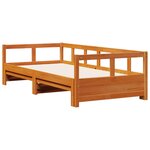 vidaXL Lit de jour sans matelas cire marron 90x190 cm bois pin massif