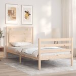 vidaXL Cadre de lit sans matelas 100x200 cm bois massif
