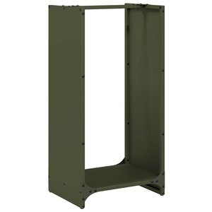 vidaXL Portant de bois chauffage vert olive 40x30x80 cm