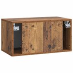 vidaXL Meuble TV mural 59 5 x 31 x 30 cm Bois ancien Bois d'ingénierie