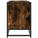 vidaXL Meuble TV chêne fumé 100x35x50 cm bois d'ingénierie et métal