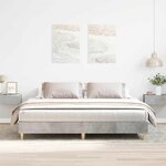 vidaXL Cadre de lit sans matelas gris béton 160x200 cm bois ingénierie