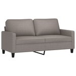 vidaXL Ensemble de canapés 3 Pièces avec coussins Taupe Tissu