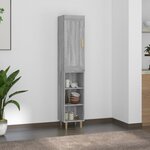 vidaXL Buffet haut Sonoma gris 35x34x180 cm Bois d'ingénierie
