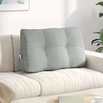 vidaXL Coussin de Dos Gris clair 80 x 24 x 50 cm Velours