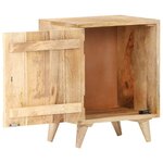 vidaXL Table de chevet sculptée 40x30x50 cm Bois de manguier massif