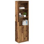 vidaXL Buffet haut vieux bois 50x35x180 cm bois d'ingénierie