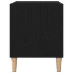 vidaXL Meuble à vinyles Chêne noir 84 5 x 38 x 48 cm Bois d'ingénierie