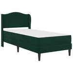 vidaXL Cadre de lit avec tête de lit Vert foncé 90 x 200 cm Velours