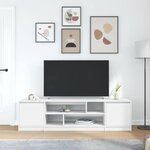 vidaXL Meuble TV blanc 188 5x41x50 cm bois d'ingénierie